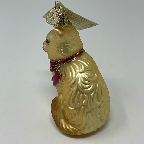 OLD WORLD CHRISTMAS: Himalayan Kitty Cat Glass Ornament - Picture 2 of 8